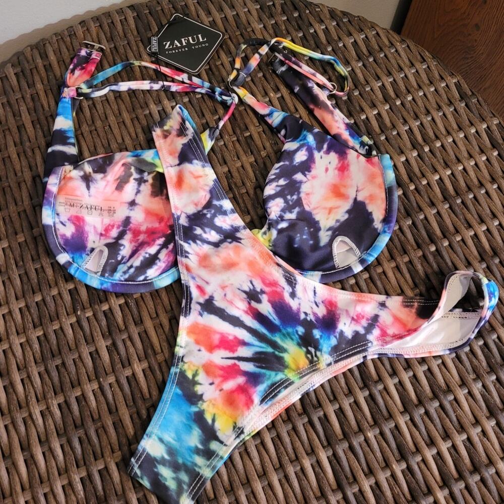 Zaful Tie-Dye Bikini Set
